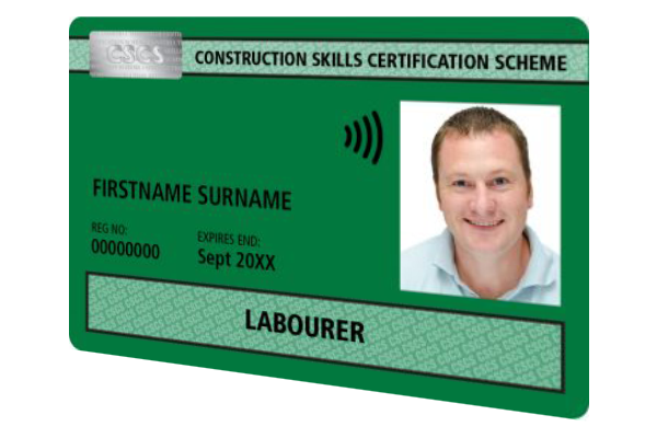 Construction Skills Certification Scheme cards